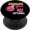 Bowling Time Let's Roll Sport Lover Bowl Bowling Time Let's Roll Vintage Sport Amante Carino Bowler PopSockets PopGrip Adesivo