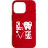 Dental Love Society Custodia per iPhone 16 Pro Odontoiatria Amore Dentale San Valentino Carino Dente Dentista Cuori