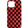 Red Black Checkered Pattern - Gifts Co. Custodia per iPhone 16 Pro Max Rosso Nero Scacchi Modello Scacchiera Punk Goth Retro