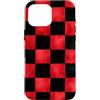Red Black Checkered Pattern - Gifts Co. Custodia per iPhone 16 Pro Max Rosso Nero Scacchi Modello Scacchiera Punk Goth Retro