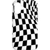 Black White Checkered Pattern - Gifts Co Custodia per iPhone 16 Nero Bianco Scacchi Scacchiera Punk Skater Retro