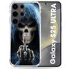 Cokitec Cover rinforzata per Samsung Galaxy S25 Ultra Teschio Dito