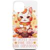Happy Lunar New Year 2024 Gifts Maneki N Custodia per iPhone 13 Gatto fortunato del nuovo anno cinese sono qui per la busta