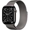 Apple Watch Series 11 GPS + Cellular, Cassa 46 mm in titanio ardesia con Loop in maglia milanese ardesia - S/M