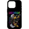 Pew Pew Funny Screeching Eagle Cosmic Ra Custodia per iPhone 16 Pro Pew Bald Eagle Patriottica Raptor Space Laser Blast