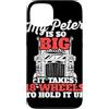 Trucker Merch & Truck Driver Gifts Custodia per iPhone 13 Il mio Peter è così grande che ci vogliono 18 ruote per reggerlo
