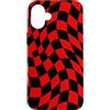 Red Black Checkered Pattern - Gifts Co. Custodia per iPhone 16 Plus Rosso Nero Scacchi Modello Scacchiera Punk Goth Retro