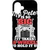 Trucker Merch & Truck Driver Gifts Custodia per iPhone 16 Il mio Peter è così grande che ci vogliono 18 ruote per reggerlo