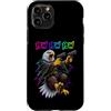 Pew Pew Funny Screeching Eagle Cosmic Ra Custodia per iPhone 11 Pro Pew Bald Eagle Patriottica Raptor Space Laser Blast