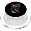 Pew Pew Funny Screeching Eagle Cosmic Ra Pew Bald Eagle Patriottica Raptor Space Laser Blast PopSockets PopGrip per MagSafe