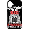 Trucker Merch & Truck Driver Gifts Custodia per iPhone 16 Plus Il mio Peter è così grande che ci vogliono 18 ruote per reggerlo