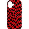 Red Black Checkered Pattern - Gifts Co. Custodia per iPhone 16 Rosso Nero Scacchi Modello Scacchiera Punk Goth Retro