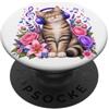 Music Fans and Musicians Carino Gatto Floreale Musica Rose Note Musicali Gattino PopSockets PopGrip Adesivo