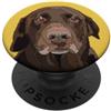 Raf THE ARTIST Designs Labrador Retriever Chocolate Lab Mamma Cane Mamma Papà Marrone PopSockets PopGrip Adesivo