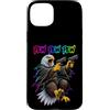 Pew Pew Funny Screeching Eagle Cosmic Ra Custodia per iPhone 15 Plus Pew Bald Eagle Patriottica Raptor Space Laser Blast