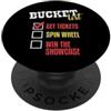Game Show Bucket List Spin The Wheel Des Bucket List Get Tickets Spin The Wheel Win Game Show Gift PopSockets PopGrip Adesivo