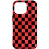 Red Black Checkered Pattern - Gifts Co. Custodia per iPhone 16 Pro Rosso Nero Scacchi Modello Scacchiera Punk Goth Retro