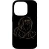 Pekingese Lovers Gifts for Women Custodia per iPhone 14 Pro Amante dei cani Pechinese Line Art