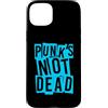 Pogowick Lettering Custodia per iPhone 15 Plus Punk's Not Dead - Punk rock vintage Musica Concerto