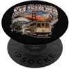 San-Francisco-Design San Francisco California USA Cable Car ponte sospeso grafica PopSockets PopGrip Adesivo