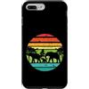 Vintage Elephant Gifts & Elephant Decor Custodia per iPhone 7 Plus/8 Plus Elefante Vintage Retro Tramonto Colori Silhouette Elefante