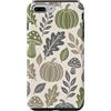 Preposh Custodia per iPhone 7 Plus/8 Plus Autunno Zucca Estetica Verde Oliva Foglia Autunno Flore