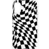 Black White Checkered Pattern - Gifts Co Custodia per iPhone 16 Nero Bianco Scacchi Scacchiera Punk Skater Retro
