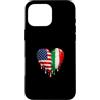 Usa Italy Flag Custodia per iPhone 16 Pro Max Usa Italia