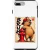 Capybara Japan Streetwear Manga Samurai Custodia per iPhone 7 Plus/8 Plus Capybara Bruh Anime Kawaii Otaku giapponese Retro Art Capybara