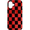 Red Black Checkered Pattern - Gifts Co. Custodia per iPhone 16 Rosso Nero Scacchi Modello Scacchiera Punk Goth Retro