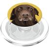 Raf THE ARTIST Designs Labrador Retriever Chocolate Lab Mamma Cane Mamma Papà Marrone PopSockets PopGrip per MagSafe