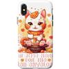 Happy Lunar New Year 2024 Gifts Maneki N Custodia per iPhone X/XS Gatto fortunato del nuovo anno cinese sono qui per la busta