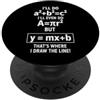 Math Teacher Minimalist Humor Humorous Divertente Detto Squared Plus Squared Sarcastico PopSockets PopGrip Adesivo