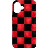 Red Black Checkered Pattern - Gifts Co. Custodia per iPhone 16 Rosso Nero Scacchi Modello Scacchiera Punk Goth Retro