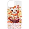 Happy Lunar New Year 2024 Gifts Maneki N Custodia per iPhone 14 Gatto fortunato del nuovo anno cinese sono qui per la busta