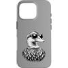 Animal Lovers and Pet Owners Designs Custodia per iPhone 16 Pro Bella anatra con occhiali da sole Divertente amante degli