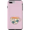 KDNCoffeeLoverDesigns Custodia per iPhone 7 Plus/8 Plus Tè floreale amante della natura