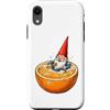GNOMELICIOUS funny Gnome and Food meme Custodia per iPhone XR Vasca da bagno alla frutta arancia con simpatico gnomo