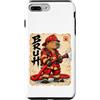 Capybara Japan Streetwear Manga Samurai Custodia per iPhone 7 Plus/8 Plus Vigili del fuoco Bruh Anime Kawaii Otaku giapponese retrò Capybara