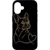 French Bulldog Lover Gifts for Women Custodia per iPhone 16 Frenchie francese per amanti dei cani