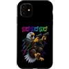 Pew Pew Funny Screeching Eagle Cosmic Ra Custodia per iPhone 11 Pew Bald Eagle Patriottica Raptor Space Laser Blast