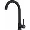 Franke Pola J Nero 115.0735.622 Miscelatore da Incasso Cucina Monocomando canna alta girevole finitura Nero Onyx