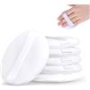 Thinp Nappe per cipria di grandi dimensioni, 8 cm, rotonde, ultra morbide, lavabili, riutilizzabili, in cotone, per il trucco, per bagnato e asciutto
