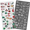 PENCHEAK Stampano Unghie Natale Nails Art Stamping Piatti Modelli Timbrai Snowflake Stamping Stencil Inverno Per Donne Timpani Natalizi Modelli Fiocchi Neve