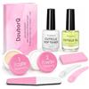 DouborQ Set manicure giapponese, kit per la cura delle unghie con pasta e polvere, balsamo per unghie e lucentezza naturale, buffer e lime, strumenti professionali per la cura delle unghie, per donne e