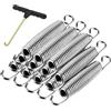 Persiiious 12 molle per trampolino, 140 mm, molla per trampolino | Molle per trampolino elastico, molle di ricambio in acciaio inox, con 1 utensile per molle, per 240, 244, 305, 366 e 427 cm