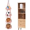 Generic Supporto a sfera verticale multi-mesh | Organizzatore per pallacanestro su porta per calcio, peluche, casa, garage, camera da letto, soggiorno, camera da letto