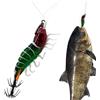 Generic Esche per Calamari per Acqua Salata Esca Polpo 8 cm a Lenta | Fosforescente Design Realistico Gamberetto Esche Calamari Pesca Acqua Salata per Pesca in Lago, Fiume, Mare e Traina