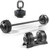 #DoYourFitness Set di manubri multifunzione da 3 a 24 kg | Regolabile su manubri e kettlebell | Allenamento versatile a casa | Ideale per la costruzione di forza e resistenza | Per un
