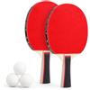 CUEMOON Racchette Ping Pong, Ping Pong Set Portatile con Palline e Borsa Da Trasporto